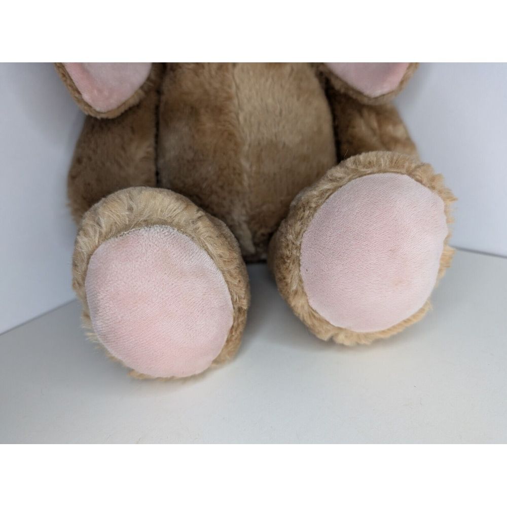 Build A Bear Workshop BABW Long Floppy Ear Bunny Rabbit Tan White Tail 16" READ - Picture 3 of 6
